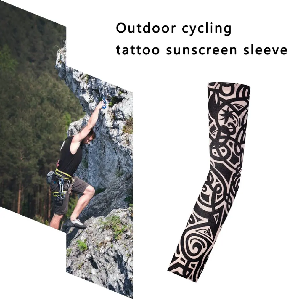 Бесшовный рукав для татуировки с цветами на руку езды солнце защитный | Красота и