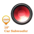 Автомобильный сабвуфер I KEY BUY, 10 дюймов, 255 мм, Мощный 1500 Вт, 4 Ом, стальная рамка под заказ, резиновый край, красное покрытие, инъекционный конусный музыкальный плеер
