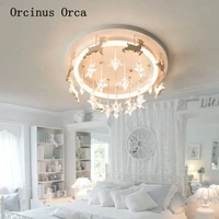 dream lovely star ceiling lamp girl bedroom childrens room lamp cartoon creative deer led ceiling lamp free shipping