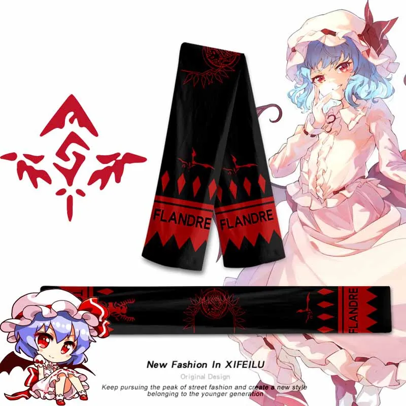 

Шарф Аниме Remilia Scarlet Remilia теплый шарф шейный платок для косплея осень-зима унисекс для студентов дизайнерские подарки
