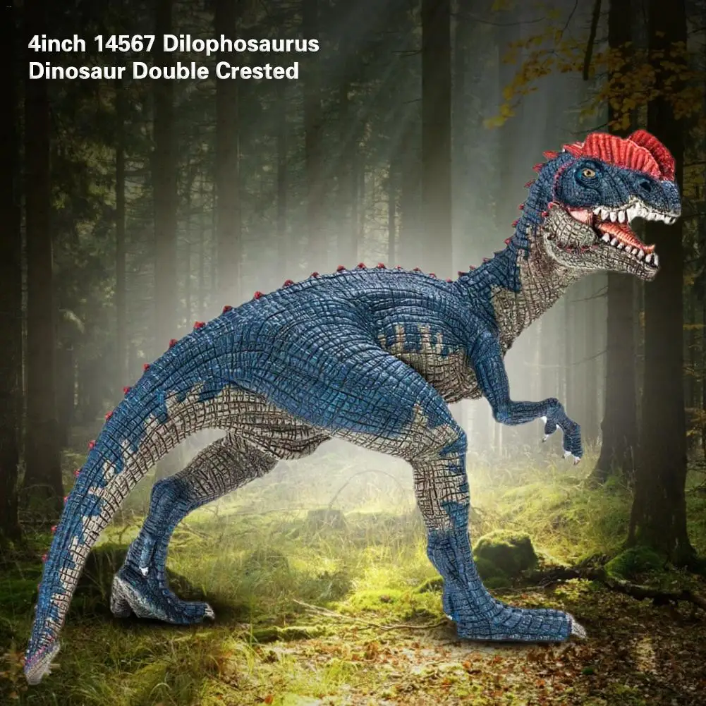 

4inch 14567 Jurassic Park Dilophosaurus Dinosaur Toys Model Double Crested Lizard PVC Action Figure Toy For Kids Gift