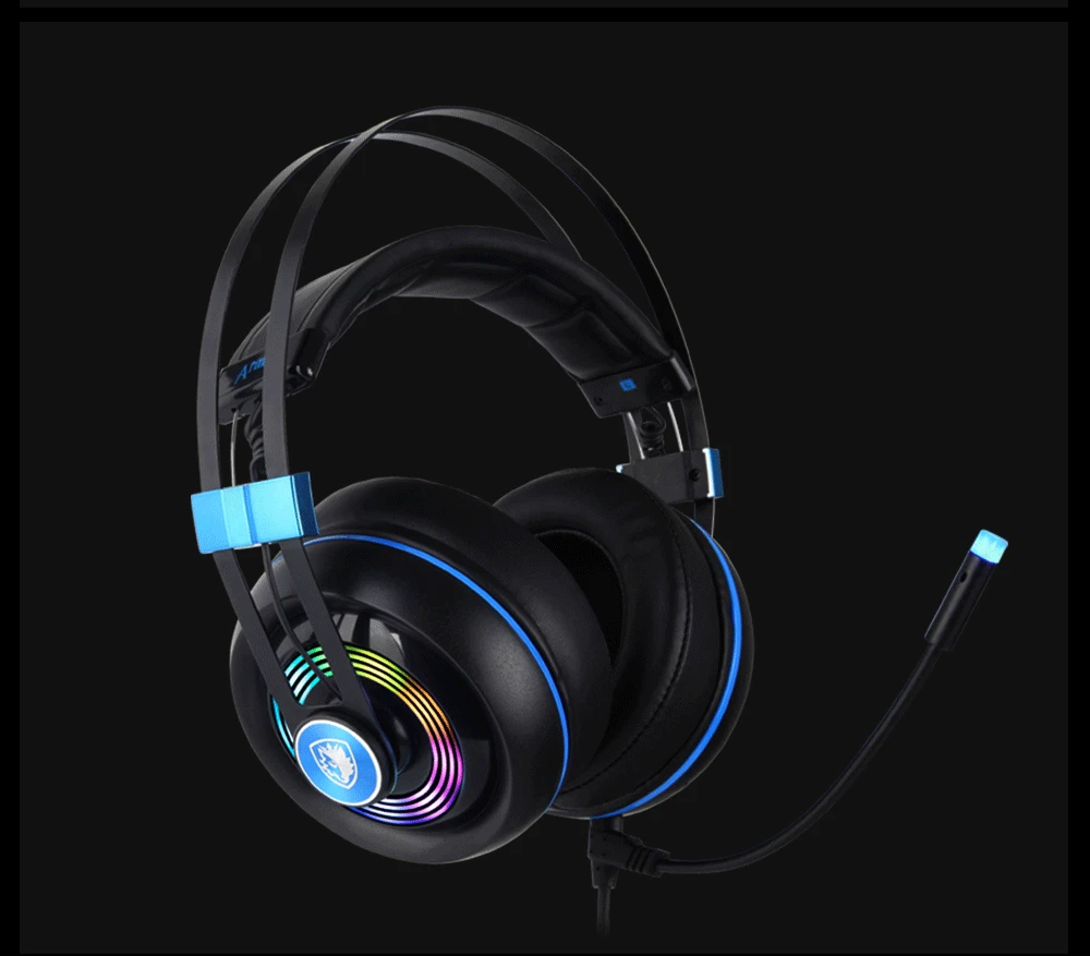 SADES Armor USB игровая гарнитура Realtek игровая аудио легкая RGB подсветка Шумоподавление для ПК