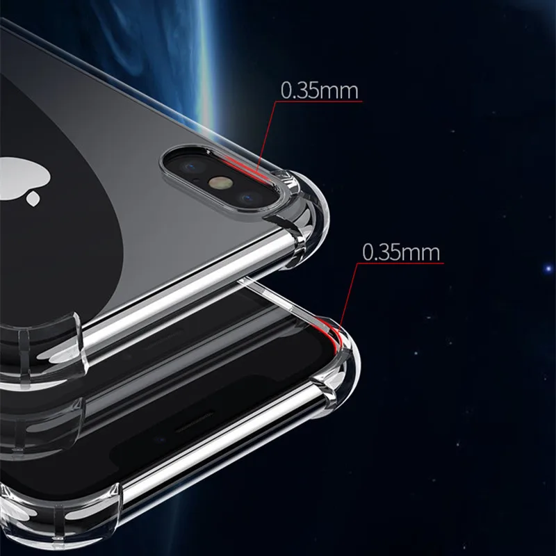 

Full Rugged Slim Clear Soft TPU Funda For iPhone X XS 8 7 6 5 S Plus Transparent Case For iPhone 11 12 Pro Max XR SE 2 Cover
