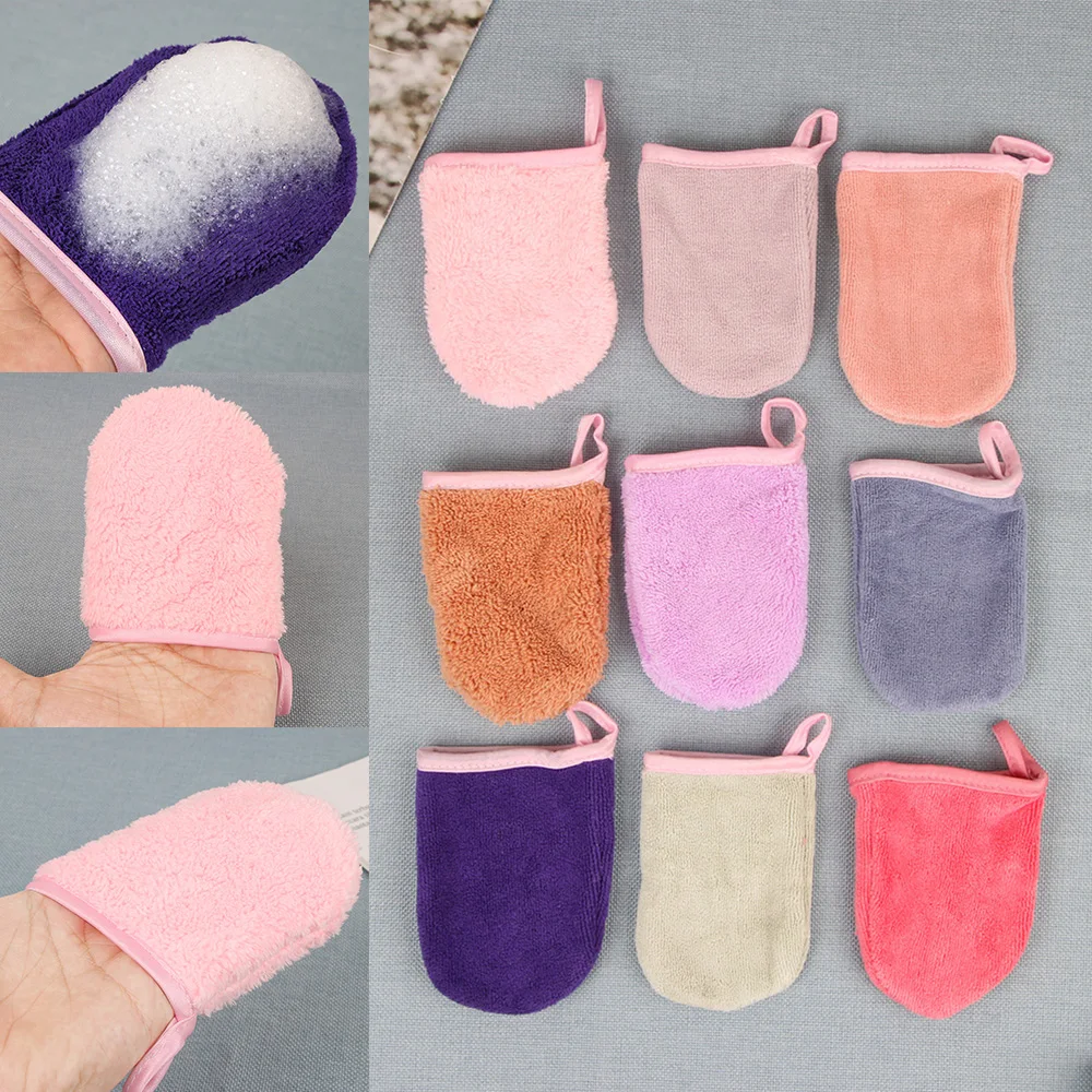 1 шт. цветная перчатка для снятия макияжа более портативная чем полотенце дешевле