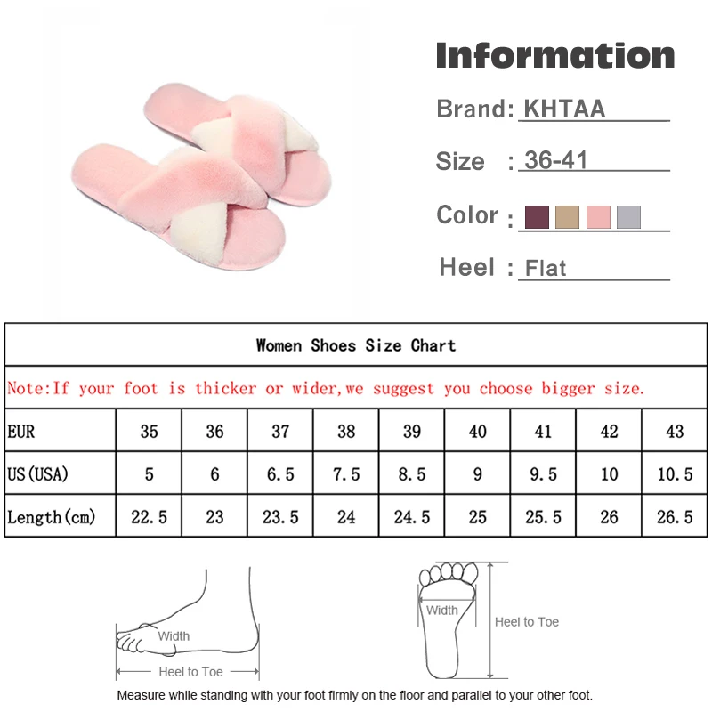 

Women Flat Slippers Winter Warm Cotton Cross Plush Shoes Fashion Soft Home Slippers Floor Comfort Female Mixed Colors Footwear
