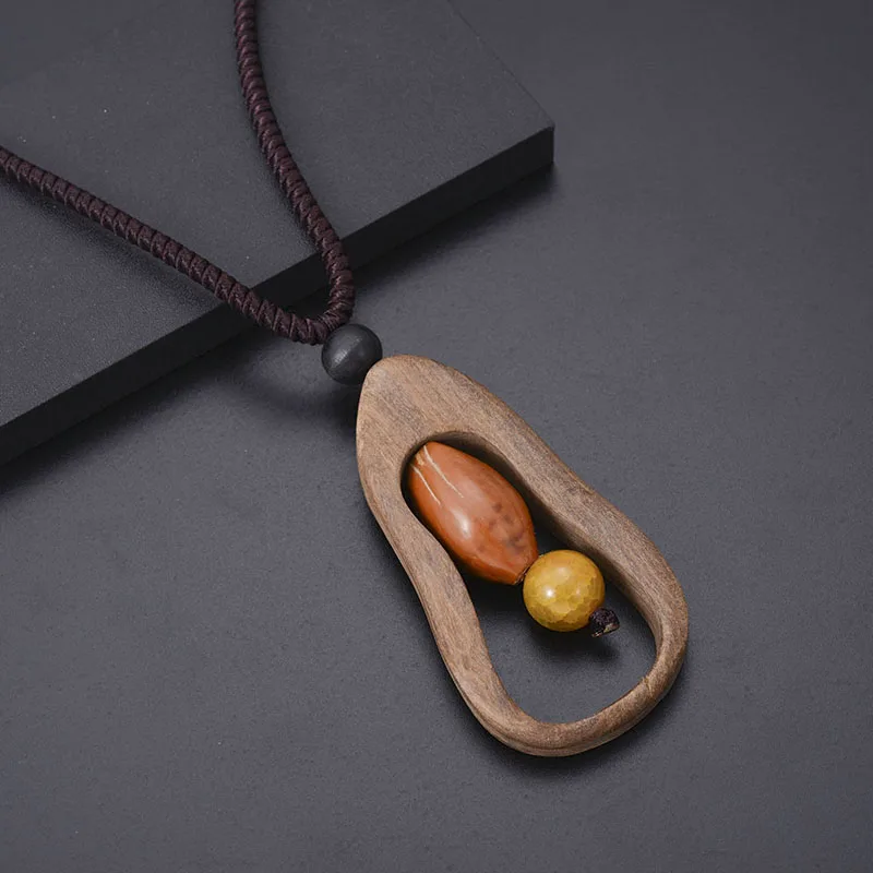 Винтажное ожерелье этническое асимметричная полая форма соединяющие бусины