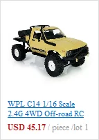 WPL C14 1/16 Масштаб 2,4G 4WD внедорожник RC полугрузовик автомобиль игрушка авто автомобиль RTR подарок