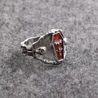 Винтажное обручальное кольцо с черепом в стиле панк, хип-хоп, с красным цирконием, готическое, эмо, для женщин, мужчин, нарядное платье, ювелирные изделия, подарки вечерние, 2021