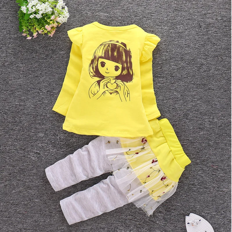 Новинка детская одежда для отдыха костюм на весну и осень Милая футболка с