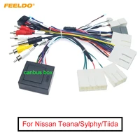 feeldo car audio 16pin android power cable adapter with canbus box for nissan teanasylphytiida power cable wiring harness
