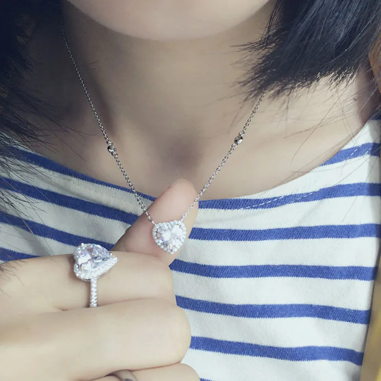 Бренд реальные 925 Серебряное кольцо для Для женщин роскошный Романтический