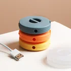 Небольшой Портативный круглый вращающийся органайзер для кабеля данных коробка для хранения мобильный телефон зарядное устройство для сматывания шнура питания можно носить с собой