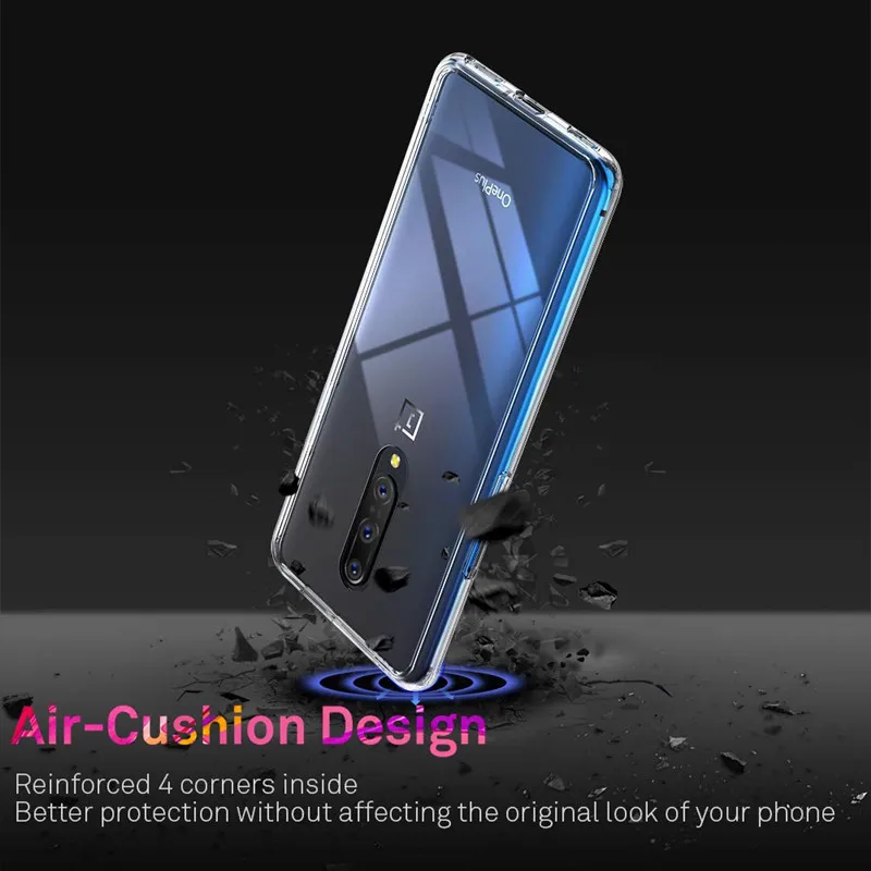 Для Oneplus 7 Pro 7t 1 + Чехол кристально чистый Силиконовый ТПУ мягкий чехол для