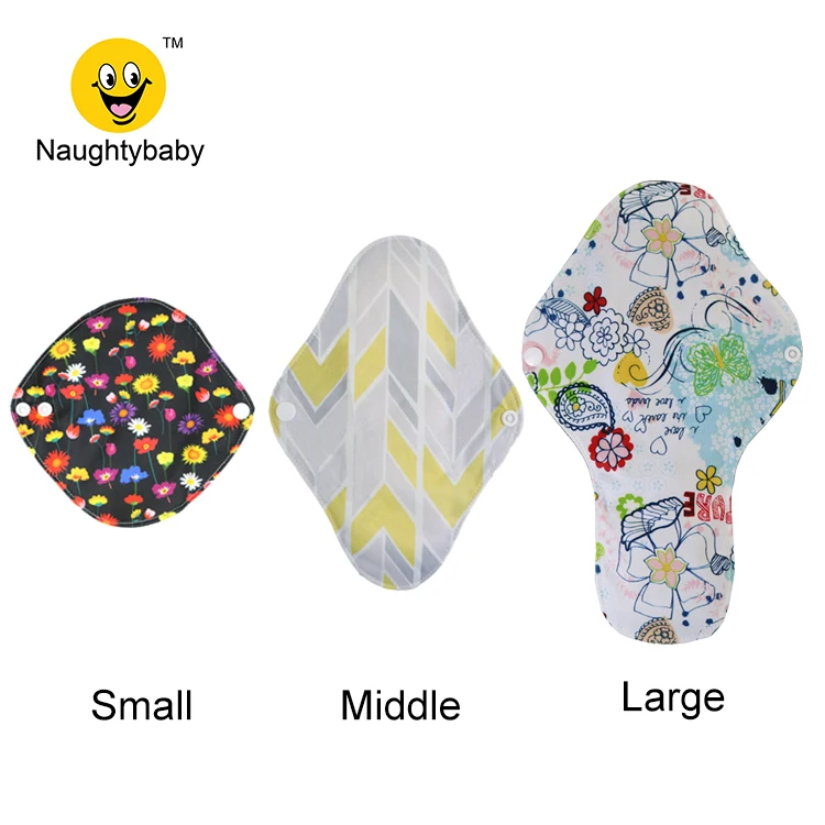 Free Shipping Newest Menstrual Pad Mama Cloth Sanitary Bamboo Charcoal Reusable 60pcs/lot small middle large size