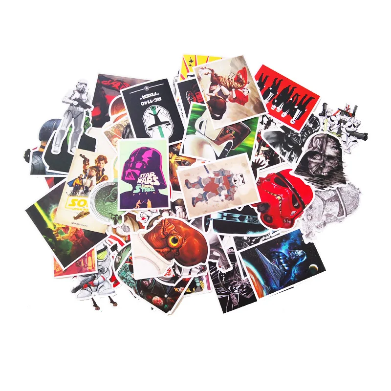 

50pcs DIY Stickers 6-10CM Cartoon Waterproof PVC Movie Film Stickers for Skate Car Styling Bike Motor computer Kids