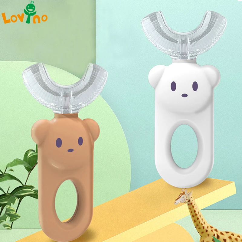 

Детская зубная щетка, детская зубная щетка для ухода за полостью рта, U-образная Мягкая силиконовая щетка, предметы для новорожденных