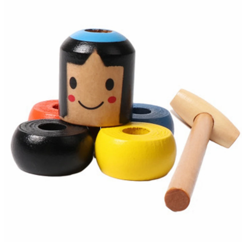 

NEW Funny Unbreakable Toy Immovable Tumbler Magic Stubborn Wood Man Toy Magic Tricks Close-up Stage Magic Toys