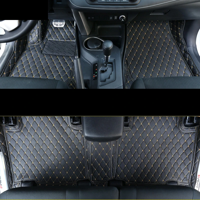 Lsrtw2017 кожаные автомобильные коврики для toyota rav4 2013 xa40 аксессуары коврик для ног авто интерьер