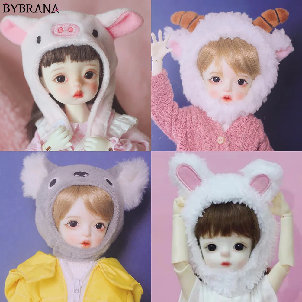 Bybrana 1/4 1/6 Размер куклы для милого кролика шляпа лягушки плюшевая фото реквизит