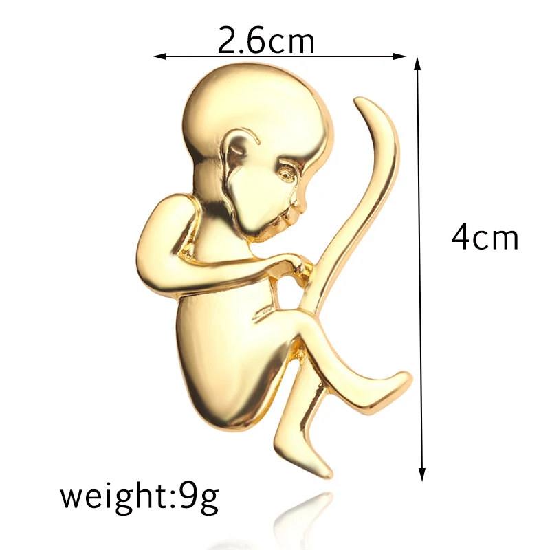 fetus 1 Модные броши в форме B-mode для беременных, булавка, ювелирное изделие для маленьких детей, подарки для врача/медсестры, для мужчин и женщин, медицинские эмалированные нагрудные булавки - Окраска металла: fetus 1