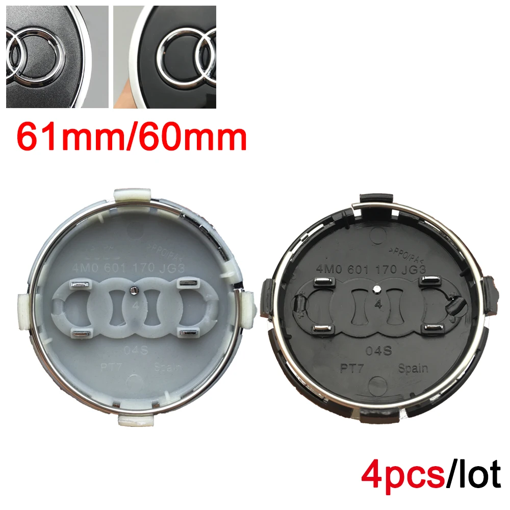 4 шт. 60 мм 61 автомобильный Стайлинг фотозначок для крышек 4M0601170JG3 Audi A3 A4 A5 A6 A7 A8 S4 S6