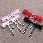 Новинка Модный женский шикарный панк готический кольцо в форме сердца с шипами эластичный кружевной ремень для подвязки с цветочным рисунком