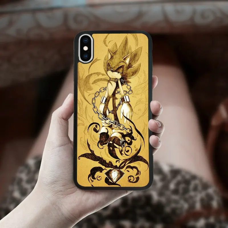Мультфильм Sonic зубная щётка хвостами для iphone XS Max чехол в специальные чехлы 6 5