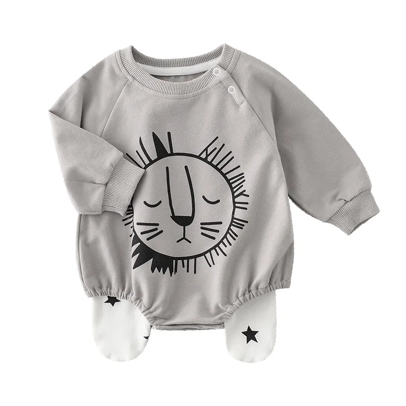 

Infant Newborn Baby Girls Boys Spring Autumn Cartoon Lion Clothes Sets Long Sleeve Bodysuits Star Tights Pants 2PCs Outfits