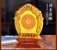 18cm large buddhism home store family protection safe exorcise evil spirits good luck talisman shurangama mantra crystal statue