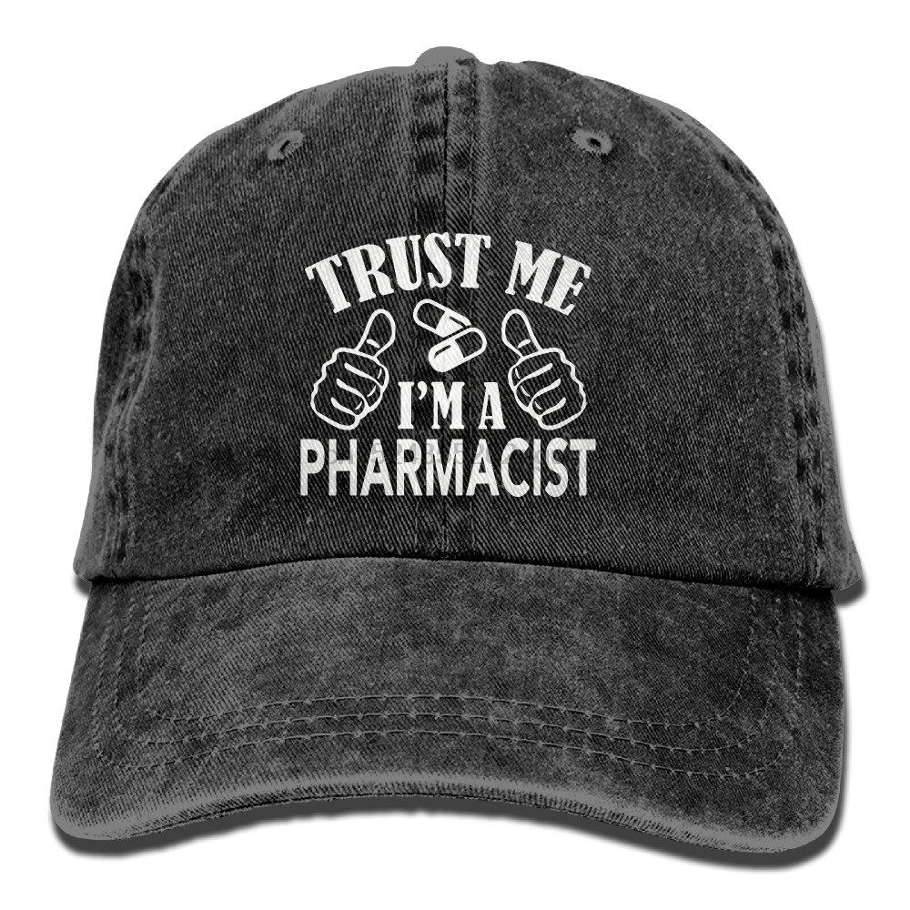 

2020 Best Selling Trust Me I'm A Pharmacist Cotton Adjustable Denim Hat Gym Caps ForMan and Woman Cap for Women