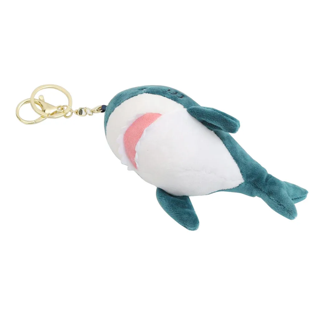 Мини милые плюшевые игрушки морских животных - акула, мягкая наполненная кукла, рюкзак с ключиками, украшения, подарок на день рождения для детей.