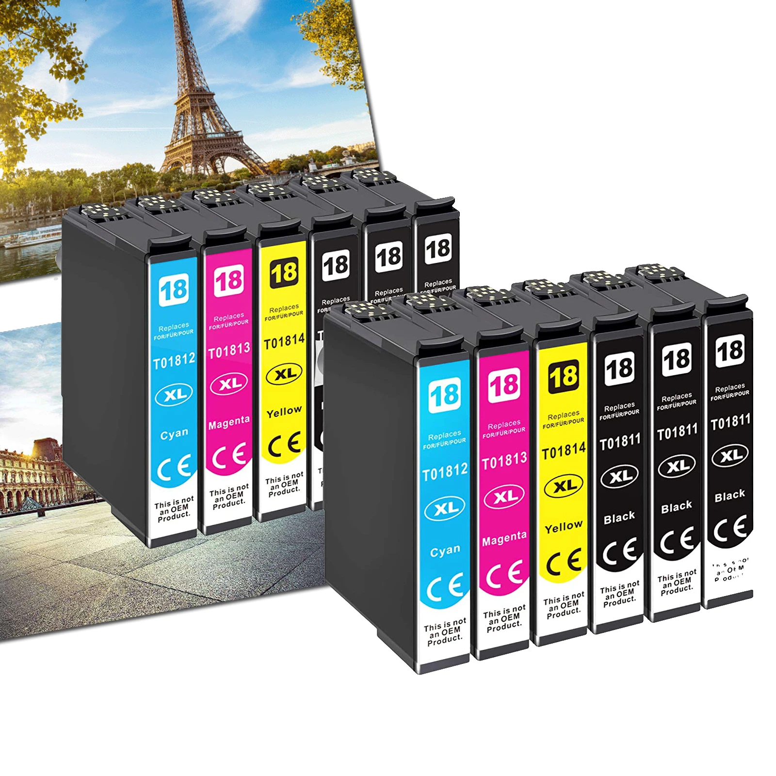 Cartuchos de tinta para impresora Epson 18XL 18, recambio de tinta Compatible...