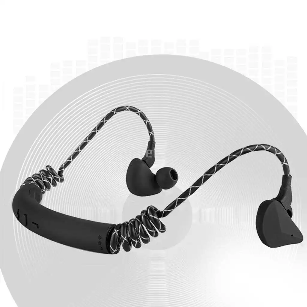 

M12 Bluetooth 5.0 Retractable Sports Neckband Stereo Headphones with Mic Dynamic Deep Bass Noise Canceling Earphone