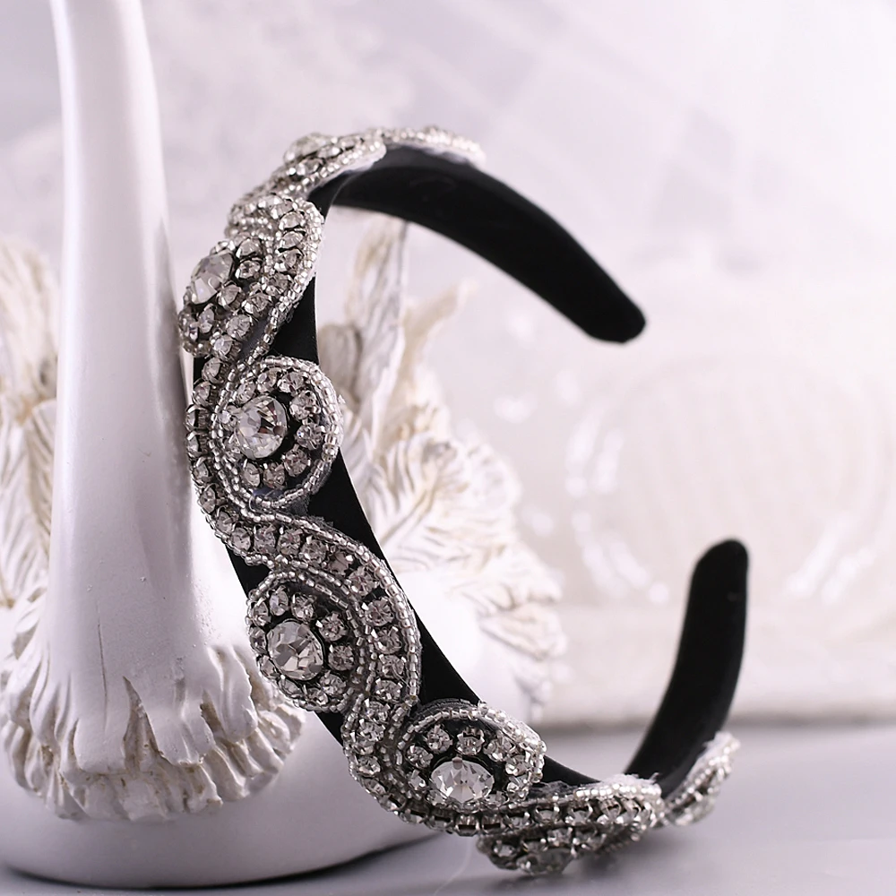 Обруч для волос в стиле барокко с кристаллами | Украшения и аксессуары