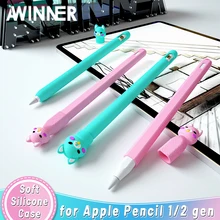 Casing Pelindung Aman untuk Apple Pencil 1 2 Penutup Lengan Silikon Anti Hilang Anti Guncangan untuk Ipad Tablet Pensil Sentuh 2 1 Casing