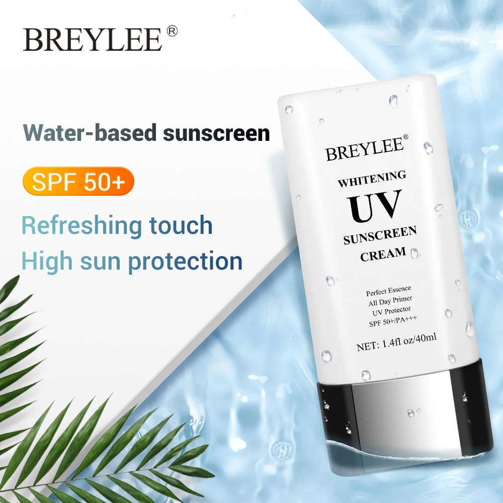 

Отбеливающий солнцезащитный крем BREYLEE SPF50 +, УФ-Защита от солнца, антивозрастной контроль жирности, увлажняющий праймер меланина, уход за кож...