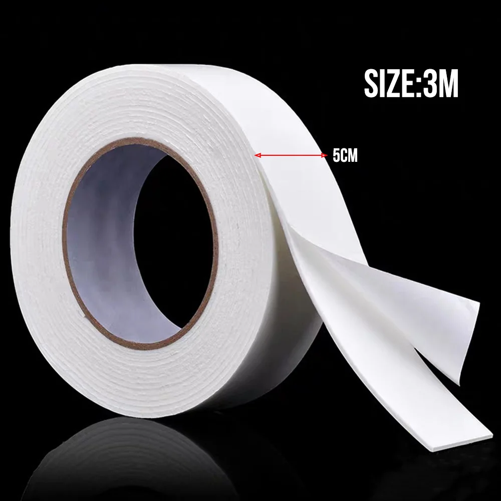 

5pcs Double Sided Foam Tape Tape Tape Sticky Pads White Adhesive Strips