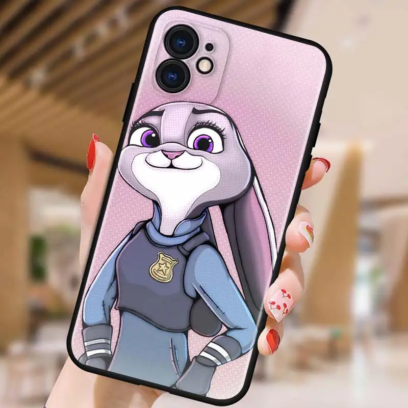 

Zootopia Judy Hopps for Apple iPhone 12 Pro Max Mini 11 Pro XS Max X XR 6S 6 7 8 Plus 5S SE2020 Soft Black Phone Case