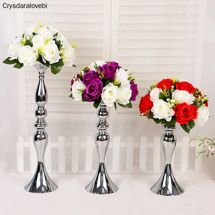 2pcs Metal Candle Holders Flowers Vase Candlestick Centerpieces Road Lead Candelabra Wedding porps Christmas decora | Дом и сад