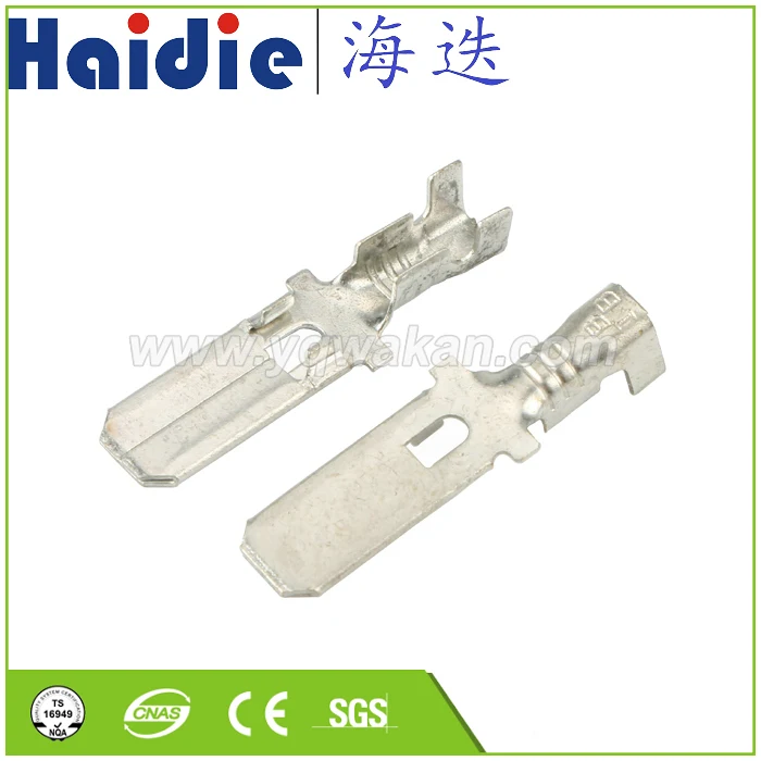 

Free shipping 100pcs terminal auto wiring terminals contacts crimp pin loose Tin-plated replacement terminals DJ6118-6.3B