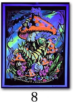 8 Психоделическая футболка плакат абстрактный Blacklight картины художественные принты современные настенные картины на холсте для гостиной домашний декор - Цвет: 8