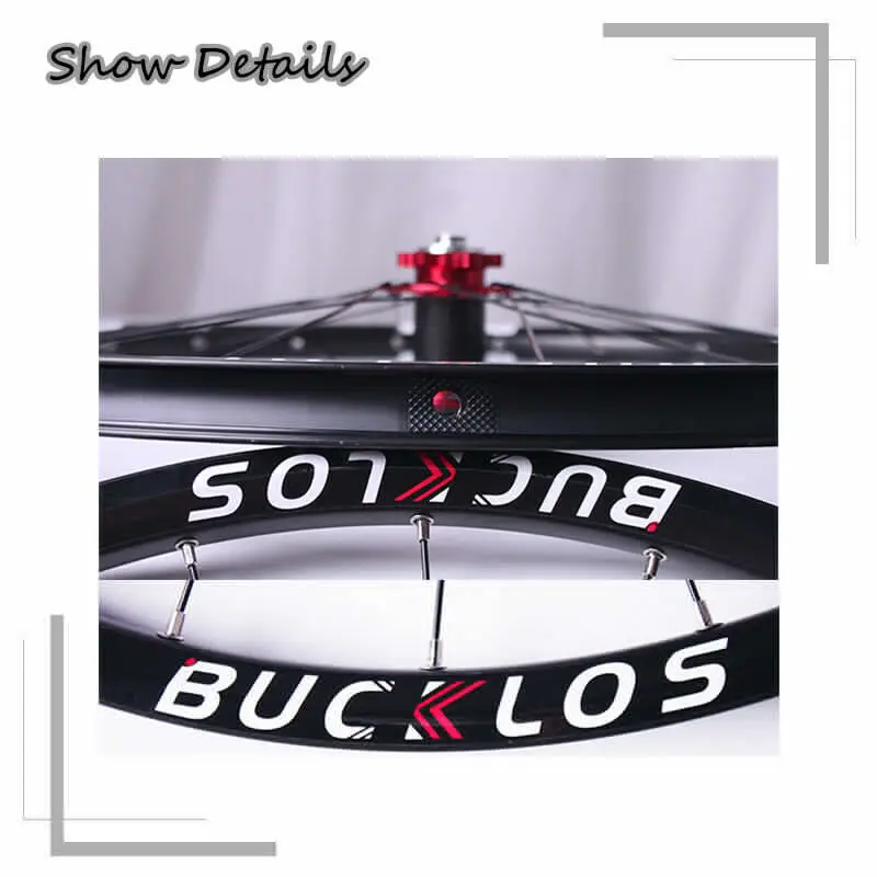 

BUCKLOS MTB Wheelset 26'' 27.5'' 29'' Carbon Hub Wheel Set QR/TA Tire Rim Disc Brake Wheels For 7 8 9 10 11S Bike Parts