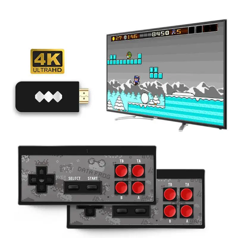 HobbyLane 4K Y2 HDMI видео игровая консоль мини ретро консоль беспроводной контроллер HDMI выход двойной плеер встроенный в 568 игр d29
