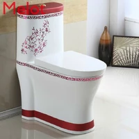 factory direct sales color toilet household flush toilet water saving mute siphon super swirling style toilet color gold toilet