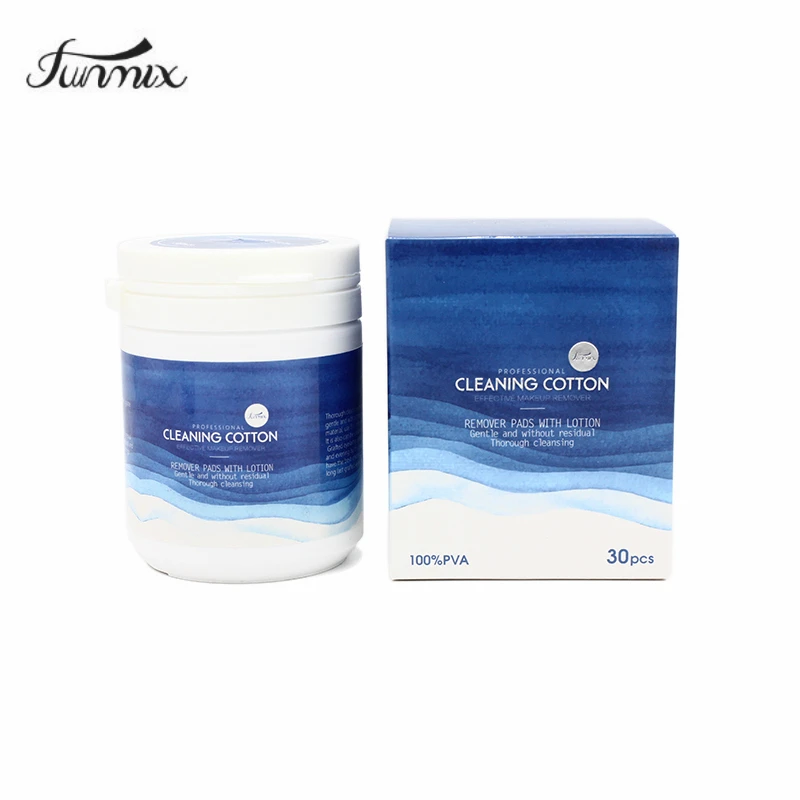 Funmix 30 шт. влажные хлопковые салфетки для макияжа лица губ глаз мягкое очищение