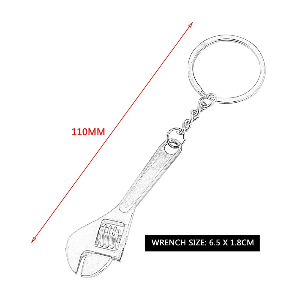 

1pcs Repair Tools Mini Portable Metal Adjustable Tool Wrench Spanner Key Chains Ring Keyring Gift 6.5 x 1.8cm