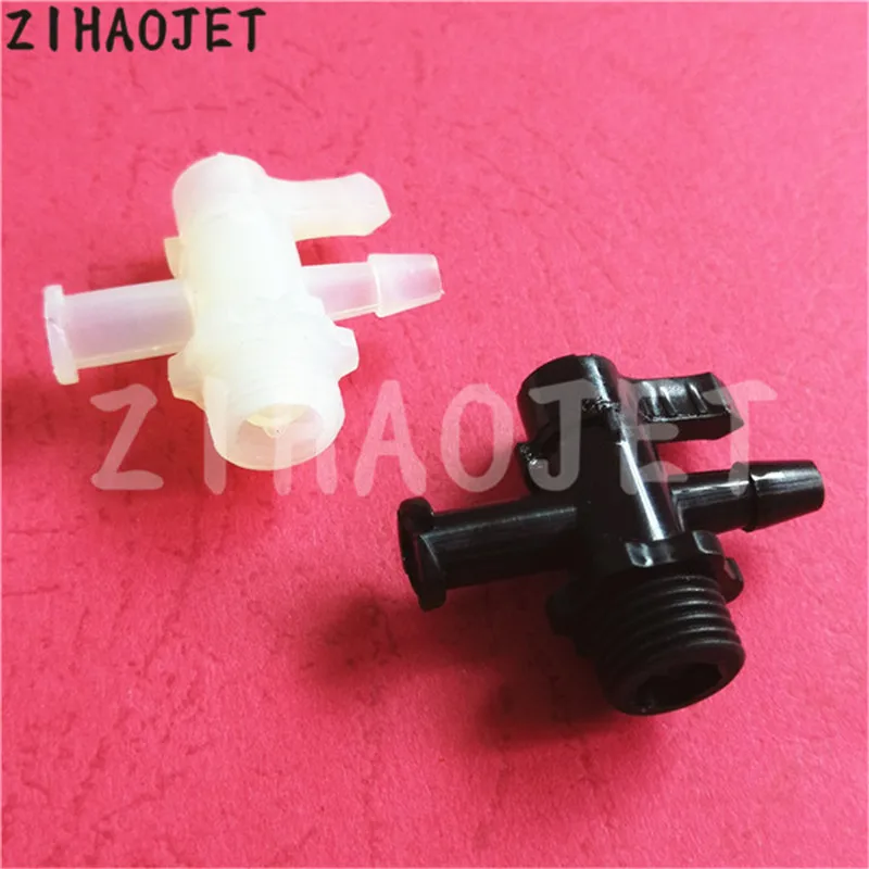 16pcs wholesale Inkjet solvent / UV printer Allwin Flora Mutoh Mimaki three way manual valve Plastic ink tube fitting | Компьютеры и