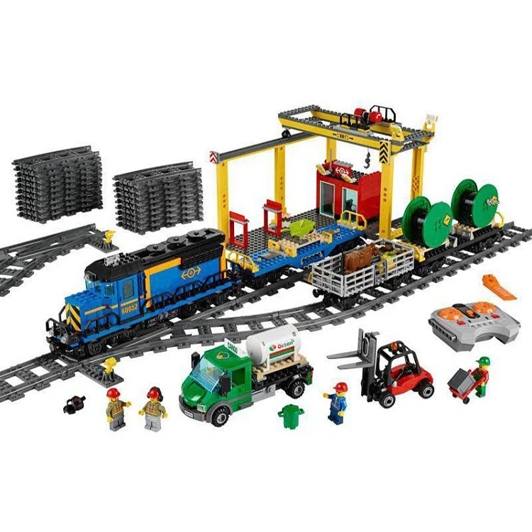 

Совместим с игрушками серия город грузовой поезд с дистанционным управлением строительные блоки игрушки поезд с дистанционным управление...