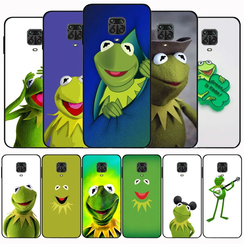 Фото Черный силиконовый чехол Kermit с зеленой лягушкой для телефона Redmi 5Plus 7A 8A 9A 6Pro 9T 10X
