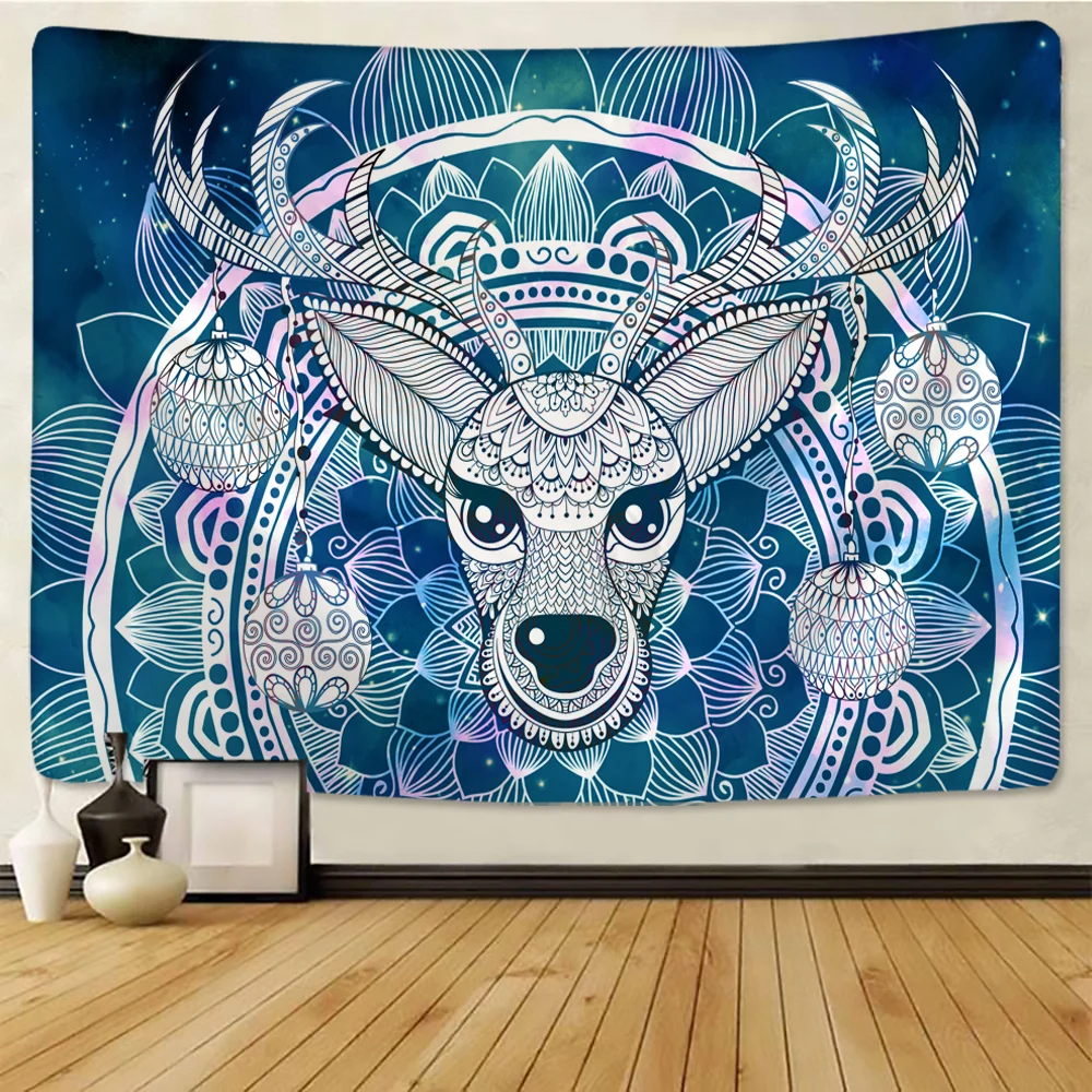 

Nette Fawn Tapisserie Weihnachten Rentier Wand Hängen Böhmischen Bettdecke Decke Wohnheim Wohnkultur mantas mandalas